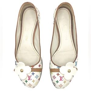 Louis Vuitton 2003 Vintage Takashi Murakami Romy Monogram Ballerina Flats